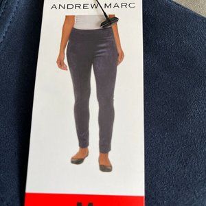 ANDREW MARC - Navy Velour Pull-on Pants - Womens Medium - New with Tags
